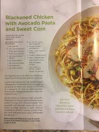 Kroger Blackened Chicken W Avocado Pasta And Sweet Corn Spicy Recipes Blackened Chicken Avocado Pasta