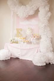 Little Angel First Birthday Party Frog Prince Paperie Birthday Party Planning Birthday Party Table Decorations Angel Baby Shower