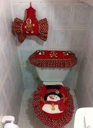 Juego De Bano Decoracion De Bano Para Navidad Bano De Navidad Juegos De Bano Navidenos