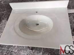 A cultured granite vanity top will bring enhanced visual appeal to your bathroom. China Matt Cultured Marble Vanity Tops With Backsplash And Integral Oval Sink China Cultured Marble Vanity Tops Cultured Marble Countertops
