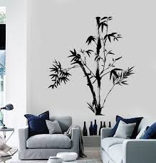 Black And White Bamboo Tree Wall Painting Wall Decal Tree Bamboo Bedroom Floral Vinyl Sticker Mural Art Etsy In 2020 Tree Wall Decal Wall Decals Mural Art