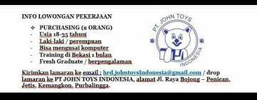 Maybe you would like to learn more about one of these? Lowongan Kerja Pt John Toys Purbalingga Terbaru Info Loker Purbalingga