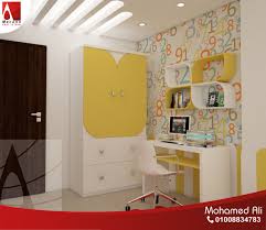دولاب مودرن فى غرفة الاطفال مع مكتب المذاكرة Modern Cupboard Room Desk