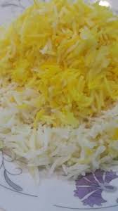 رز مشخول مع صبغة الزعفران بالصور من ايمي علي recipe food mahomet grains