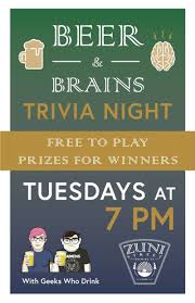 Ghoul's night out trivia is hosting a night of halloween trivia. Trivia Night In Denver At Zuni Street Brewing