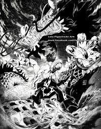 Luffy Samurai Mode Vs Kaido Dragon Form By Marvelmania One Piece Fanart One Piece Luffy Luffy