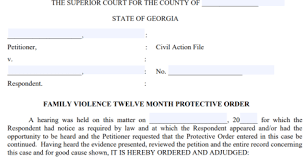 Hands free law ga ocga. Family Violence 12 Month Protective Order
