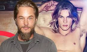 Former calvin klein model travis fimmel sports very realistic bloodied gash oon his head. Former Calvin Klein Model Travis Fimmel Grows A Grizzly Beard For New Tv Show Vikings Daily Mail Online