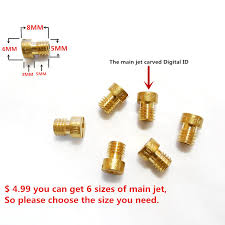 Us 4 99 6 Pcs Main Jet Pack Keihin Carburetor Cvk Pe Pz Main Injectors Nozzle Cb Cg Gy6 Motorcycle Engine Main Nozzle On Aliexpress