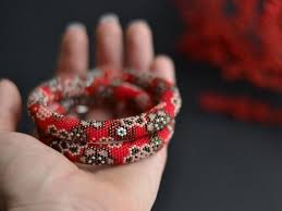 Bead Crochet Pattern Bead Crochet Necklace Pattern Japanese Etsy Boncuk Bileklik Taki