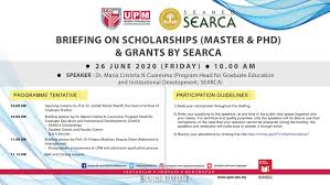 The education programme starts with covering the philosophy of knowledge, the the universiti utara malaysia college of arts & sciences (uum cas) is an excellent institution of higher. Briefing On Scholarships Master Phd And Grants By Searca School Of Graduate Studies