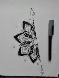 Mandala Drawing Tattoo Flower Sketch Marker Mandalatattoo Black Mandala Sketch Mandala Drawing Mandala Design Art