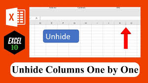 How To Create A Button To Unhide Hidden Columns Subsequently In Excel Excel Tutorials Excel Column
