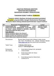 Seorang pegawai awam/kerajaan yang diserahkan tugas memungut jabatan perbendaharaan kementerian kewangan. Dokumen Sebut Harga Eperolehan