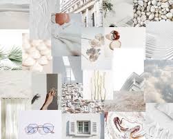 White Collage Kit Collage Wall Art Collage Kit Minimalist 26 Images Physical Product In 2020 Art Collage Wall Aesthetic Desktop Wallpaper Wall Collage