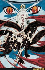 Minato Fourth Hokage Naruto Kyuubi Kurama Nine Tails Chakra Nine Tails Mode Six Tails Version 2 Form Jinchuuriki Form Naruto Personagens Anime Naruto