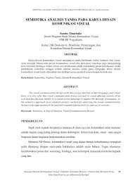 Variasi keluasan makna interpersonal dalam teks translasional dwibahasa perburuan berbahasa indonesia dan berbahasa prancis. Pdf Semiotika Analisis Tanda Pada Karya Desain Komunikasi Visual
