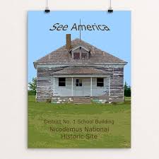 District No. 1 School Building, Nicodemus National Historic Site by Rodney  Buxton