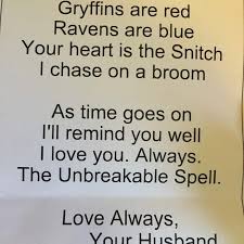 I Wrote My Wife A Short Potter Themed Poem To Go With The Flowers I Sent Her Today Thought You Guys Gals Would Enjoy It As Much As She Did Harrypotter