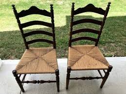 In case you wish to furnish your house with. 6 Arm Ethan Allen Fruit Stencils Wood Antique Chairs Fiber Seats Ladderback 590 00 Picclick