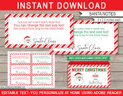 Series of stylized christmas post stamps. Notes From Santa Template And Matching Printable Envelope Christmas