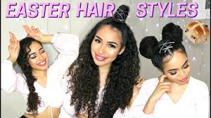 Twisted half up is one of the best cute hairstyles for easter in 2021 that will give you a stylish look. 3 Fun Easter Hairstyles For Naturally Curly Hair Spring Hairstyles By Lana Summer Youtube