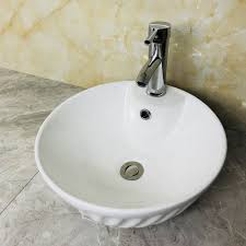 european bowl shape single sink white