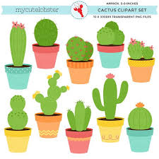 Cactus Clipart Set Clip Art Set Of Cactus Cacti Cactuses Etsy Cactus Clipart Cactus Clip Art