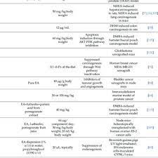 Foods And Beverages Containing Ellagic Acid Download Table