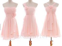 Short Light Pink Chiffon Bridesmaid Dress Simple By Tinadress 58 00