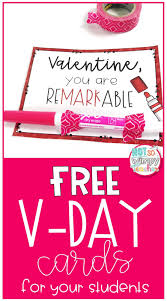 So, here's a set of picture cards for valentine's. Free Valentines For Your Students Not So Wimpy Teacher