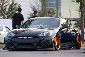 We mainly got kicked out of three different spots and one was in the middle of nowhere. Slammed Hyundai Genesis Coupe Benlevy Com