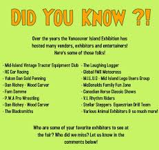 Please, try to prove me wrong i dare you. Vancouver Island Exhibition It S Did You Know Time Here S Fact 8 Remember To Follow Along And Watch For These Posts Every Monday At Random We Will Post Trivia Questions Based