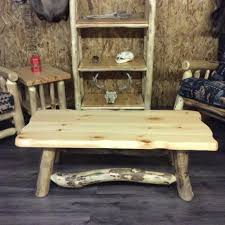 Buy universal furniture playlist round coffee table in brown eyed girl: Coffee Table Rounded Edges Pioneer Handcrafted Log Furniture