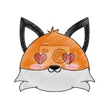 You can't buy fun but you can download it. Renard Mignon En Amour Dessin Anime Icone Vector Illustration Autocollants Murales Colore Dessiner Gribouiller Myloview Fr