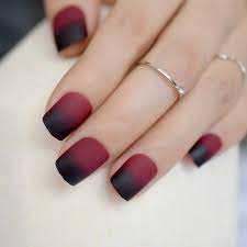 Uñas acrílicas diseños una gran cantidad de uñas acrílicas y uñas de acrílico así como también diseños tendencias y estilos acá te vamos a compartir algunos bonitas, uñas acrílicas negras de colores cortas, sencillas y rojas. Unas Postizas Esmeriladas Con Gradiente Color Negro Vino Tinto Mate Para Unas Acrilicas Cuadradas Kit De Boquillas Adhesivo Con Cola Unas Postizas Aliexpress