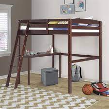 Shop for full loft beds in loft beds. Tribeca Full Size High Loft Bed With Desk Cappuccino