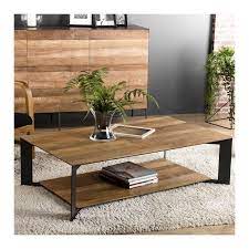 Mobilier de jardin et meubles d'extérieur d'excellence : Table Basse En Bois De Teck Et Metal Au Style Industriel Par So Inside