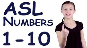 Asl Numbers 1 10 Sign Language