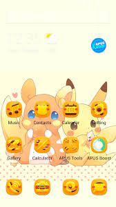 Aquí tienes una selección de más de 200 dibujos pikachu kawaii, el personaje más famoso de pokémon. Yellow Kawaii Pikachu Apus Theme Hd Wallpapers For Android Apk Download