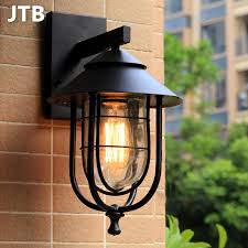 Wall Lamp Outdoor Lamps Modern Porch Light E27 Edison Light Bulb Garden Lamp 220v Iron Grade Wall Lights Single Holder E27 Lamp Kit Light Bulb Touch Lamplight Sauce Aliexpress