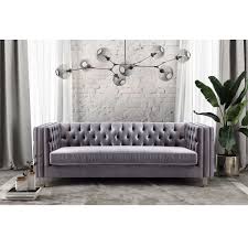 Sumptuous velvets are also instagrammable and. Rimini Grey Velvet Sofa Tov Furniture