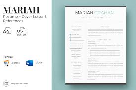 File word 2007 document coverletter2.docx; Professional Resume Template Cover Letter Us Letter A4 Resume Modern Resume Design Cv Template For Word And Pages Hired Design Studio Relay Shop