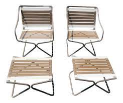 Mid Century Modern Brown Jordan Kailua Chairs And Ottomans 4 Pieces On Chairish Mid Century Modern Patio Furniture Vintage Outdoor Furniture Aluminum Chairs