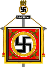 The front top of the flag says deutschland erwache. Ss Protection Guard Nsdap Germany