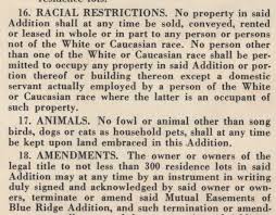 Deeds of mutual covenant and building management. Racial Restrictive Covenants Enforcing Neighborhood Segregation In Seattle Seattle Civil Rights And Labor History Project