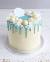 Blue Snowflake Christmas Cake