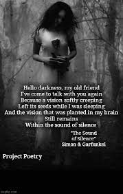 Am g in restless dreams i walked alone. Project Poetry Imgflip