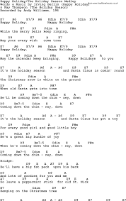 Copyrghted Material Happy Holidays Lyrics By Irving Berlin Recorded By Andy Williams Holiday Lyrics Happy Holidays Lyrics Irving Berlin