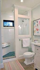 Bathroom Fresh Design For Small Bathrooms With White Shower Stall Without Door Combined With Blac House Bathroom Small Bathroom Remodel Bathroom Shower Design